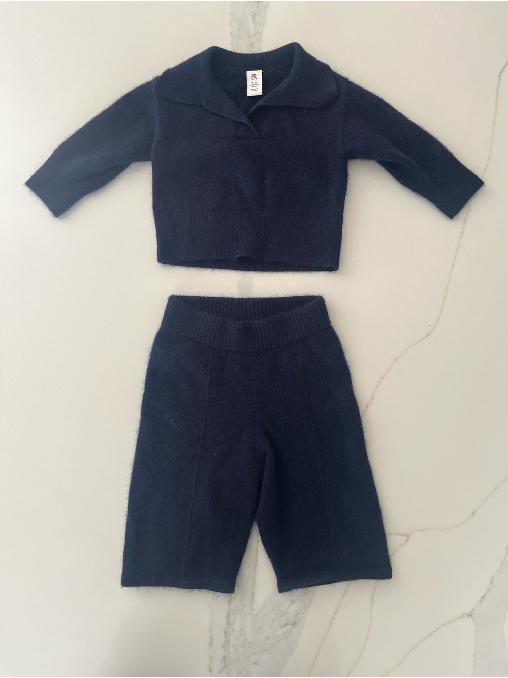 6-12M Banana Republic Navy Knit Two-Piece Set - Sweater & Pants